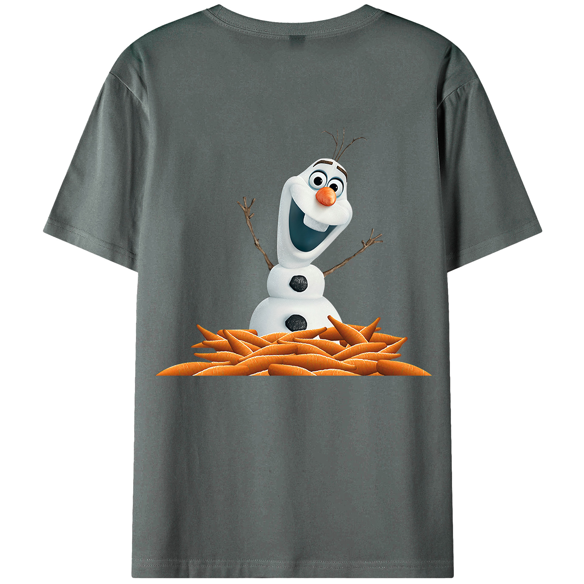 （画像用） アナと雪の女王 アンナ エルサ Frozen Anna Elsa 綿100％ メンズ半袖Tシャツ（バックプリント） 通気性